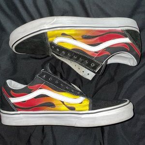 Old Skool Vans Flames